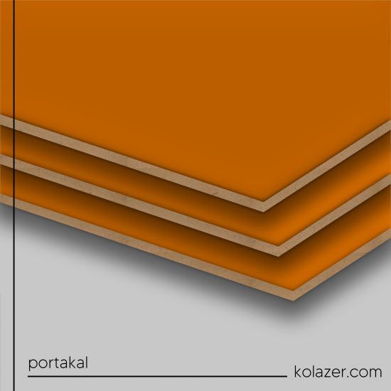 Portakal Tek Yüz Boyalı MDF