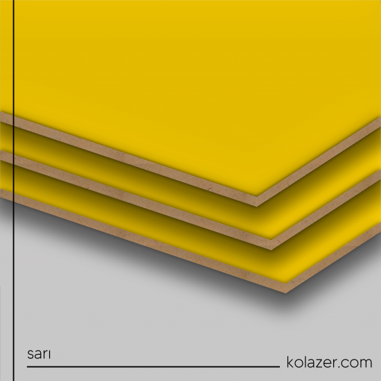 	Sarı Tek Yüz Boyalı MDF