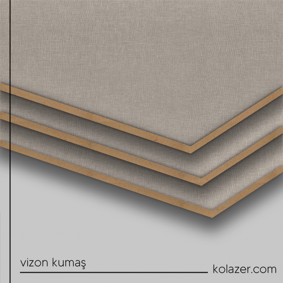 	Vizon Kumaş Çift Yüz Boyalı MDF